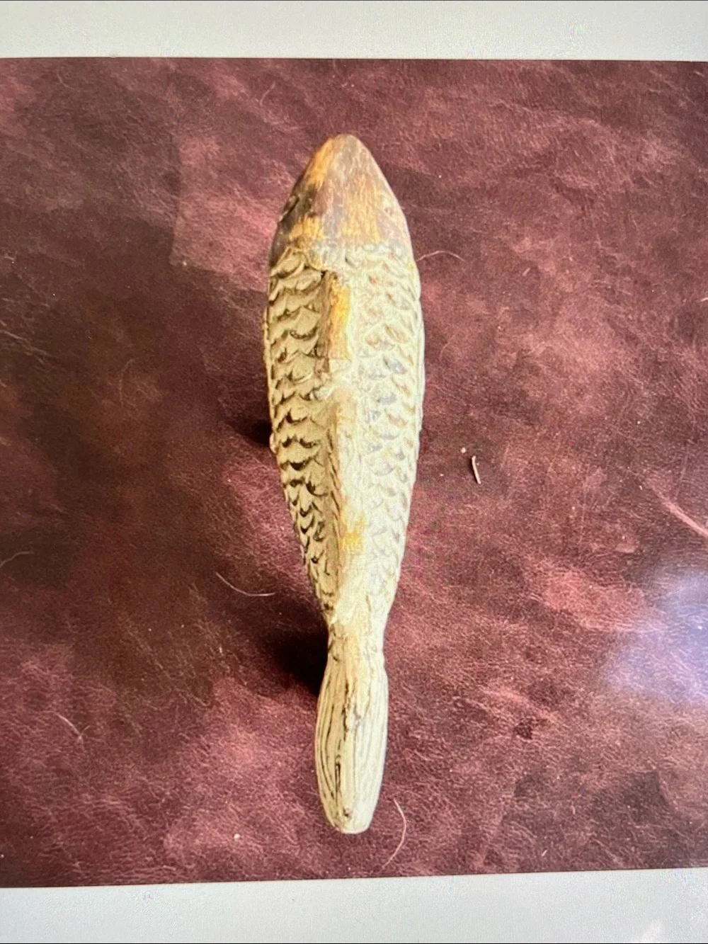 Decorative Ceramic Fish Figurine - wood